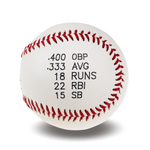 Custom Printed Baseball | Player Statistics